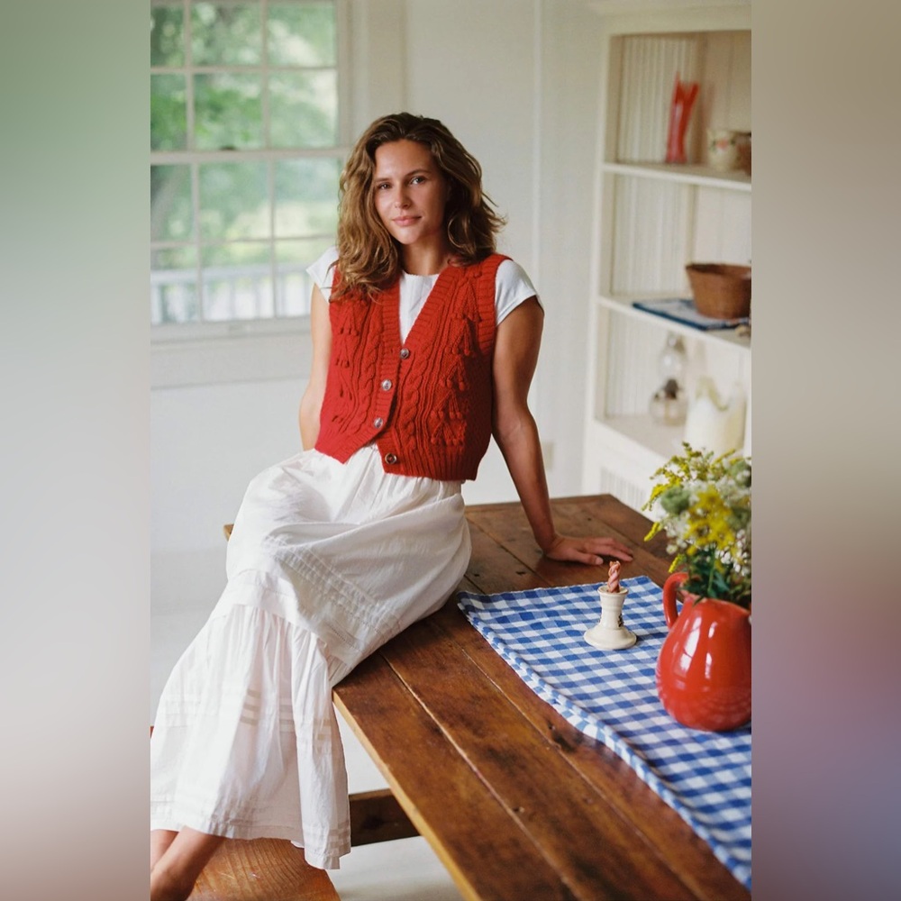 Christy Dawn Dagny Vest in Ruby